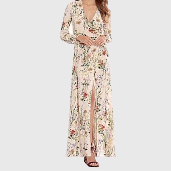 Gianni Bini Dresses & Skirts - Gianni Bini | Floral Pattern Maxi Wrap Dress | Size Small | Nude/Pink | $60